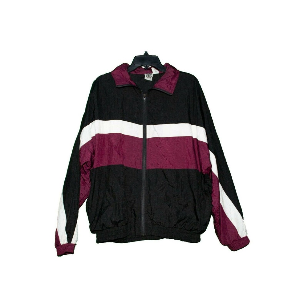 Vintage Maroon Black White Jacket